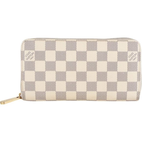 Authentic Louis Vuitton Damier Azur Canvas Zip around Wallet